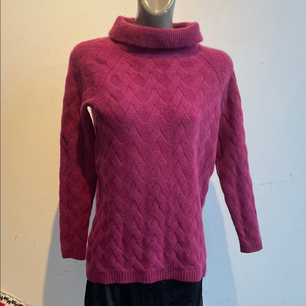 Talbots cashmere sweater turtleneck thick